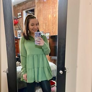 Boutique brand green tunic top